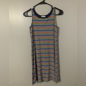 Rainbow striped Girls dress